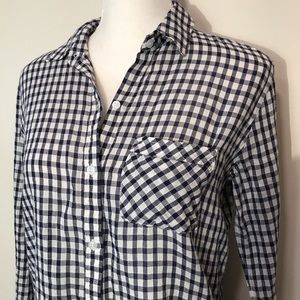 Rails Plaid Button Up Shirt Long Sleeve Blue XS